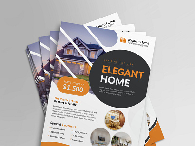 Real esate flyer design agency branding business clean company corporate creative design digital elegant flyer global ideas layout layouts marketing modern multipurpose promotion simple