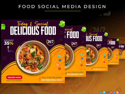 Food Social Media Design advert b branding business corporate creative design flyer food illustration logo socialmediadesign