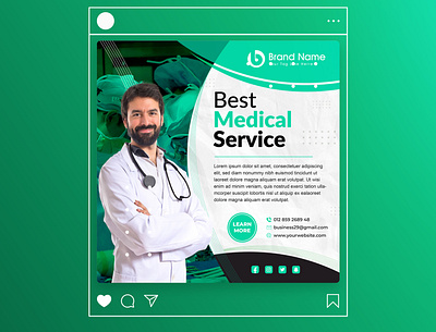 Medical Social Media Design advert banner branding business corporate creative deisgn design flyer illustration logo medical socialmedia ui