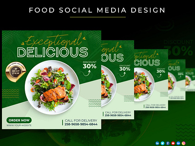 Food Social Media Design advert banner branding business corporate creative creativedesign design flyer food illustration logo socialmedia