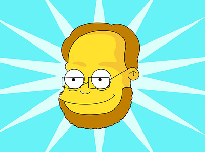 The Simpsons style portrait illustration vector
