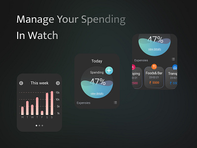 Track daily expensive in watch ui