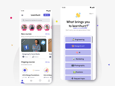 E-learning app📖: Mobile concept