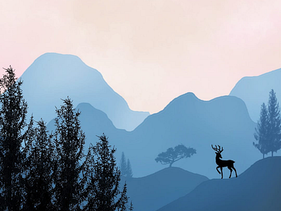 Mountain top deer