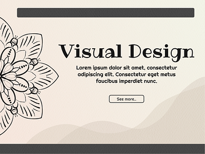 VisualDesign design hand drawn illustration mandala minimal neutral typography ui uidesign web web design webdesign website website design zentangle