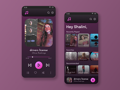Music Player design mobile mobile app mobile app design mobile design mobile ui music music app music player phone phone app ui uidesign