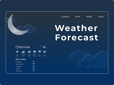 Weather Forecast illustration uidesign vector art vector illustration weather weather forecast weather icon web design website