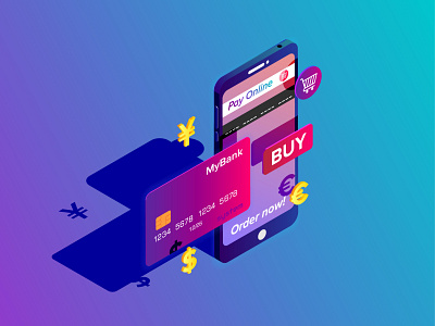 Isometric devices set. Order and login forms. 3d app branding design gradient icon illustration illustrator isometry logo smartphone smartphones ui vector web