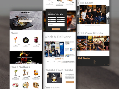 Cocktail bar website cocktail delivery drink web design e commerce find field reservation ui ux ui design ux design web design