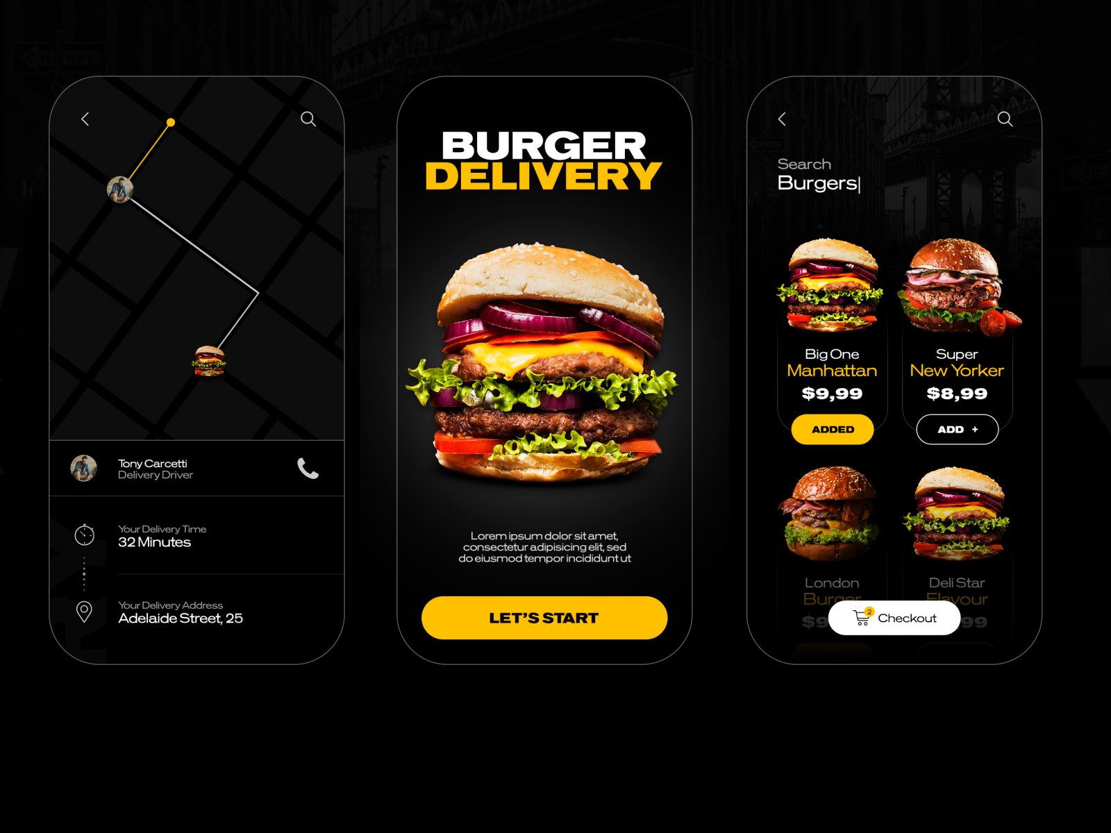 Burger Delivery App by Sergio on Dribbble