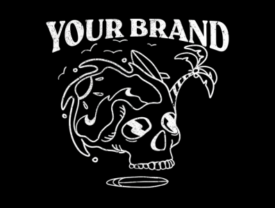 SURF AND DIE art artwork artworkforsale artworks beach clothing design art designforsale lineart logo oldschool photoshop skull logo sports streetwear supreme surfing tattoo design tattoos