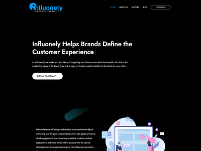 Influonely : Business website design landingpage website concept website design wordpress