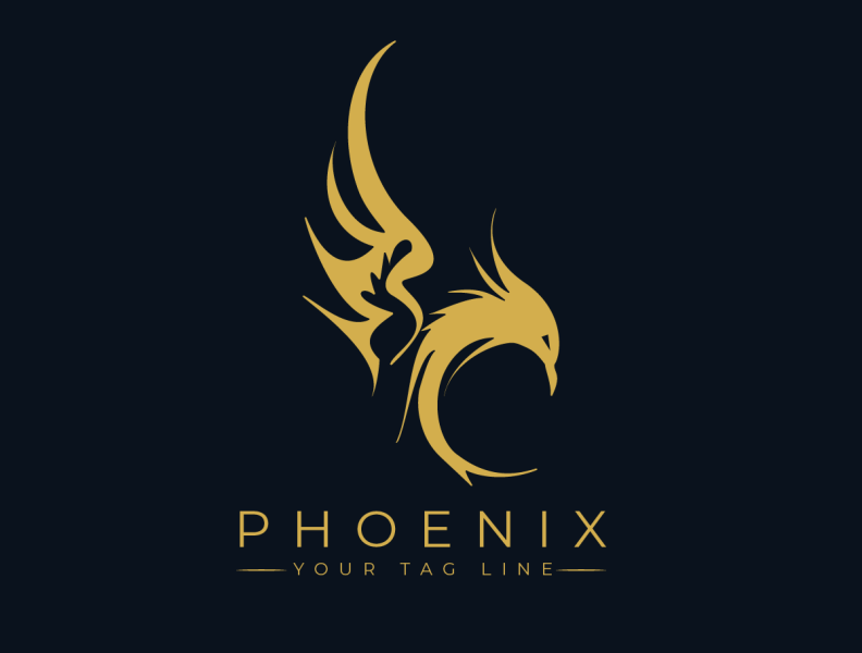 Golden Phoenix Logo By Barnali On Dribbble