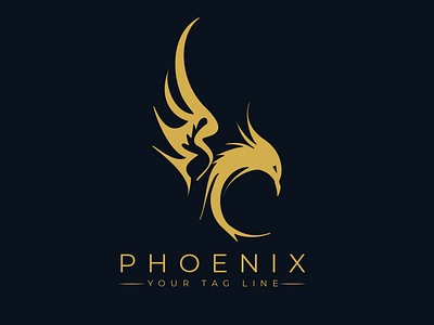 Golden Phoenix Logo By Barnali On Dribbble