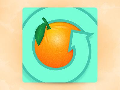 Concentrate arrow brand branding icon illustration logo orange vector