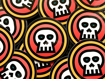 Circle Stickers branding circle logo skull sticker vector