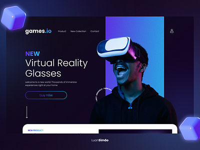 games.io - product launch page 3d design graphic design minimal onboarding ui ui ux