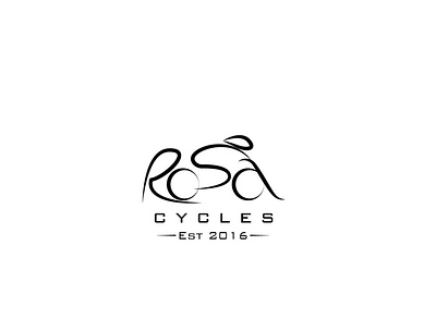 Rosa cycles logo branding design logo minimal vector