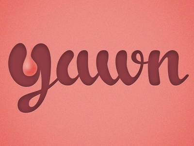 Logo concept for Yawn font logo red uvula yawn