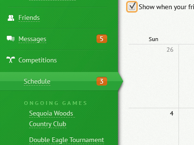 Golf App Menu Texture golf green icons menu texture ui web web application