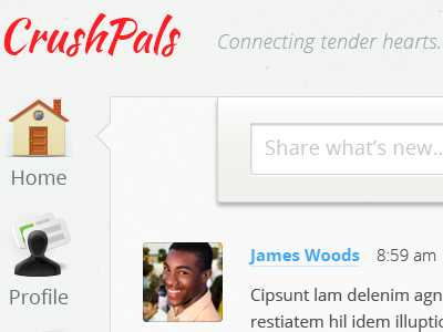 Crushpals: home page & logo