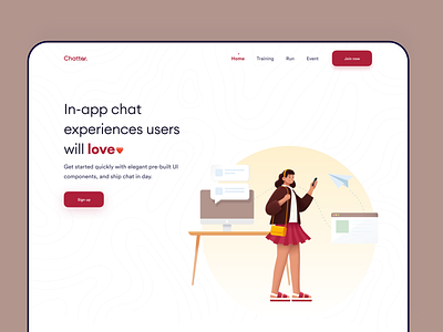 Landing page design for chatting platform chat chat bot chat box chat bubble chat dashboard chat design clean communication communication group chat messenger minimal minimal video chat trending ui8 uidesign uidesigner uiuxdesign webdesigner website design