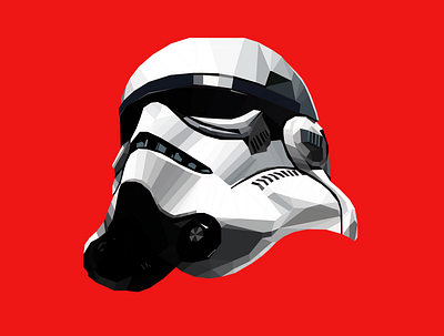 storm trooper illustration lowpolyart starwars stormtrooper