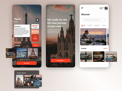 Travel Application Mobile UI Design Concept