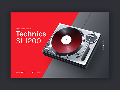 Technics SL-1200 3d dailyui e commerce ecommerce product render technics turntable ui