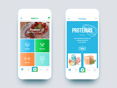 NutriLife android app health interface nutrition photoshop ui ux