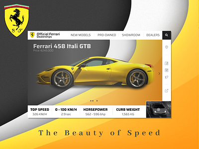 Ferrari Dealership UX Design app design ui ux web website