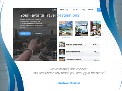 UX design for a Travel/ Booking/ Hotels Website or App.