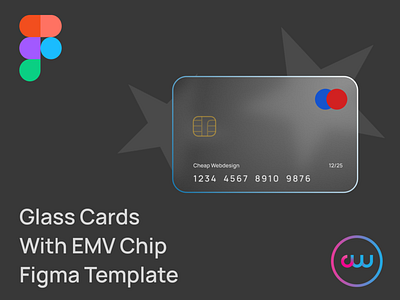 Glass Cards Figma Template 2021 card credit figma glass glassmorphism modern payment trend ui ui element uidesign