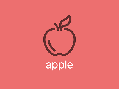 A Is For Apple apple drawing freehand hand icon iconography illustration