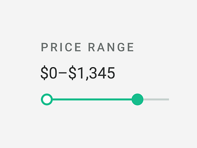 Price Range Picker form input interface picker price range roboto slider ui ux