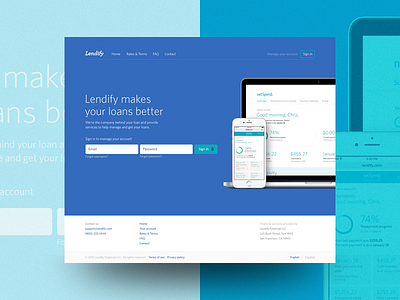 Landing Page blue branding color form identity landing page marketing teal ui ux website