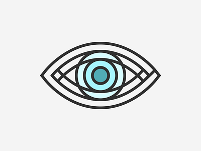 Eye abstract blue eye graphic icon iconography illustration lines