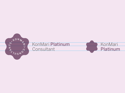 Konmari Consultants Line Extension Logos branding crest identity konmari line logo medallion shield