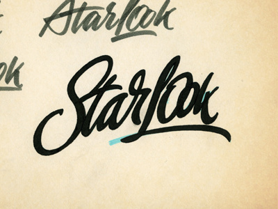 Starlook calligraphy draft lettering sketch starlook typography