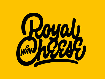 Royal with Cheese calligraphy custom identity lettering logo logotype script t shirt typography леттеринг