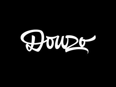 Douzo calligraphy custom graffiti lettering tattoo typography urban