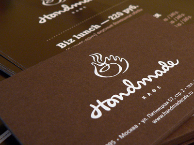 Handmade cafe brown cafe coffee hand writing handmade lettering print typography