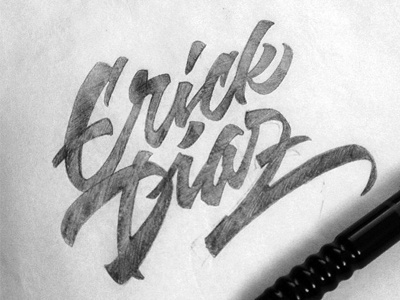 Erick Diaz calligraphy custom design dj lettering logo music