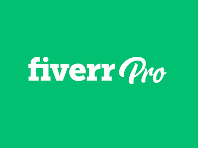 FiverrPro custom logo fiverr fiverrpro lettering logo logotype script typographic vector