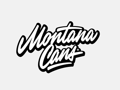 Montana Cans apparel brushpen calligraphy custom graffiti hand-writing lettering logo montana cans script typography леттеринг