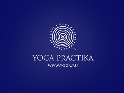 Yoga Practika branding health logo spiral sun yoga