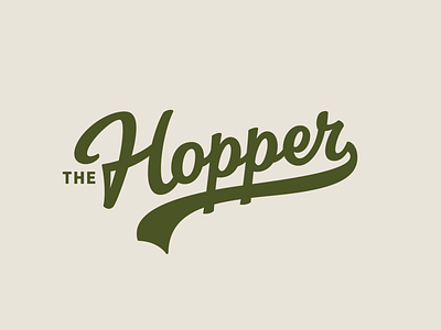 The Hopper calligraphy custom hopper lettering lettering logo logo logotype script the hopper typography