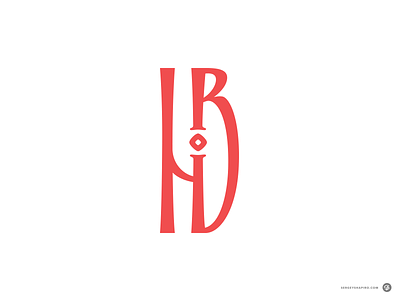 HB calligraphy cyrillic initials inscription lettering logo logotype monogram monogram design script typography vyaz