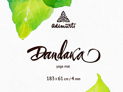 Dandaka & Gautama calligraphy graphic lettering package sticker typography