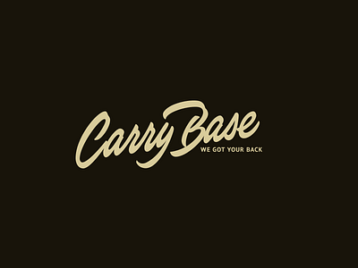 Carry Base backpack bag calligraphy custom design handscript identity lettering logo logotype script typography